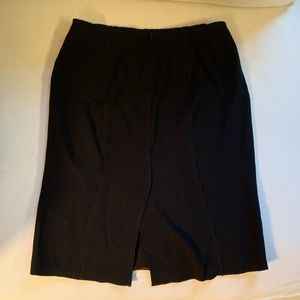 Prada Black Seamed Midi Skirt